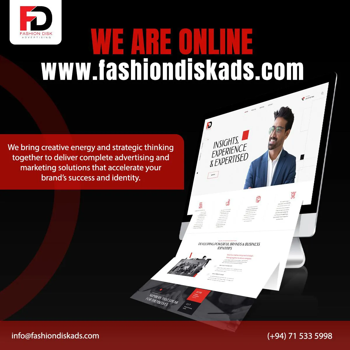 Fashion Disk Advertising Website Development